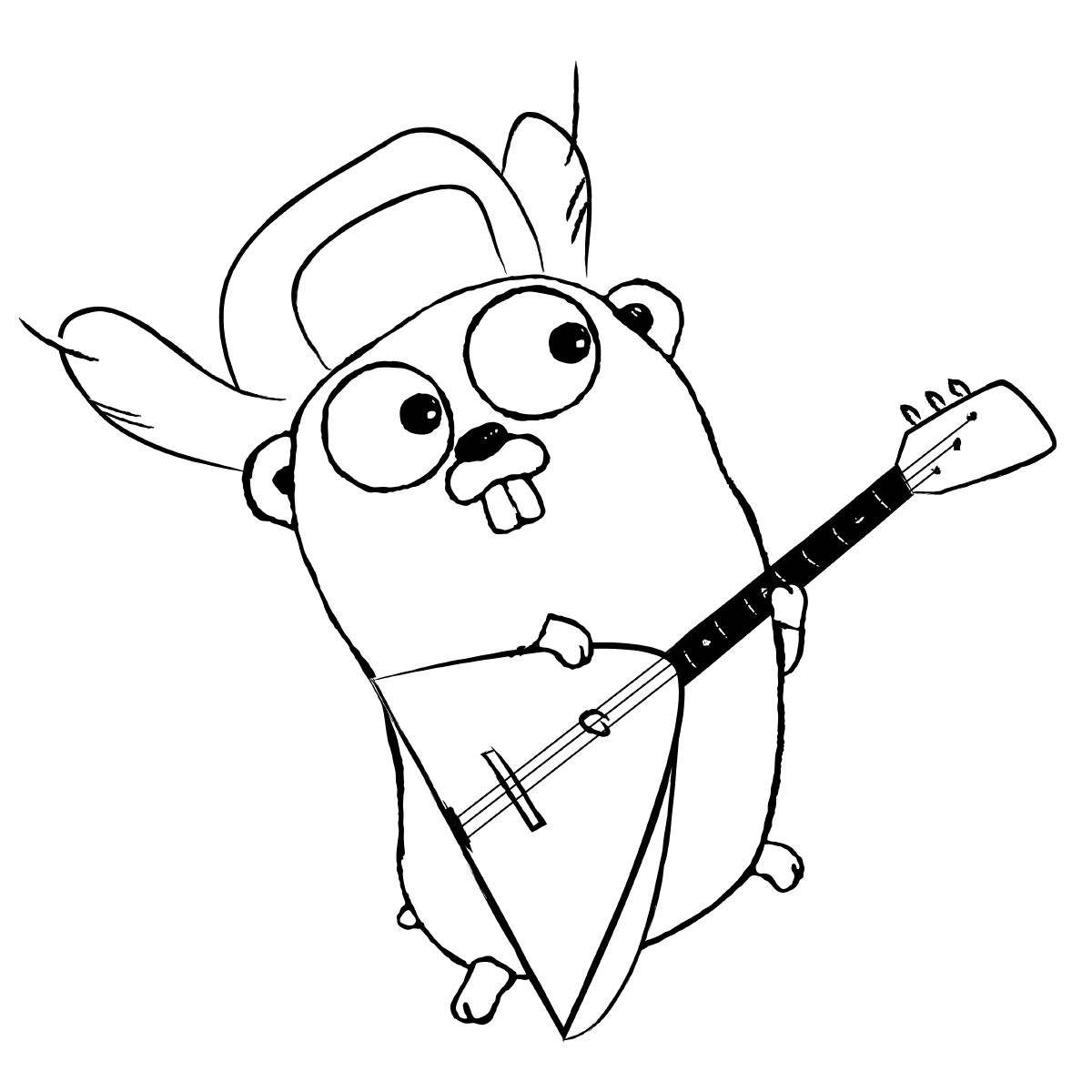 A Russian mascot of Go.
